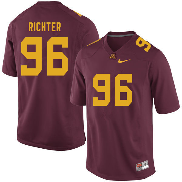 Men #96 Logan Richter Minnesota Golden Gophers College Football Jerseys Sale-Maroon
